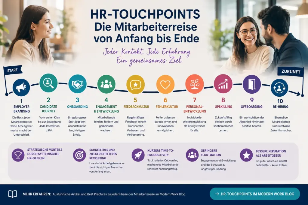 HR-Touchpoints: Die Mitarbeiterreise von Anfang bis Ende